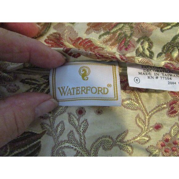 Vintage Waterford Meadow Flower Euro Square Pillow Sham 2004 Floral Damask GUC - Picture 10 of 11